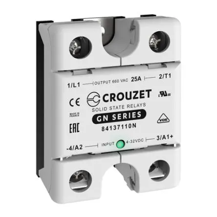 Produktfoto 1 von Crouzet GN Panel Halbleiterausgang, 1-poliger Schließer - Schließer 660 V eff. 32V / 25 A