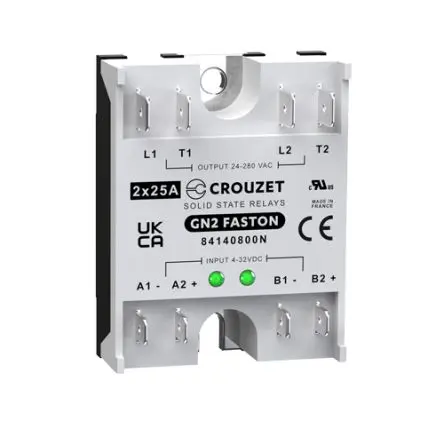 Produktfoto 1 von Crouzet GN2 Panel Halbleiterausgang, 1-poliger Schließer - Schließer 280 V eff. 32V / 25 A
