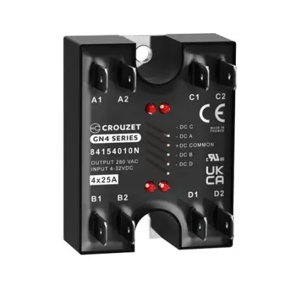 Produktfoto 1 von Crouzet GN4 Panel Halbleiterausgang, 1-poliger Schließer - Schließer 280 V eff. 32V / 25 A