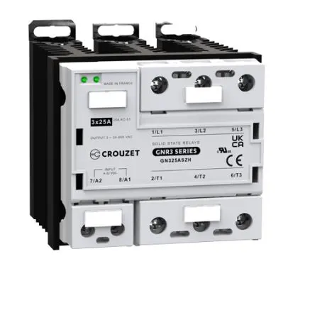 Produktfoto 1 von Crouzet GNR3 DIN-Hutschiene Halbleiterausgang, 3-poliger Schließer 660 V eff. 32V / 25 A