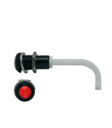 Produktfoto 1 von Bivar LED-Lichtleiter Starr, 1 gewinkelt LED Schwarz Rot, Panel 9 mm