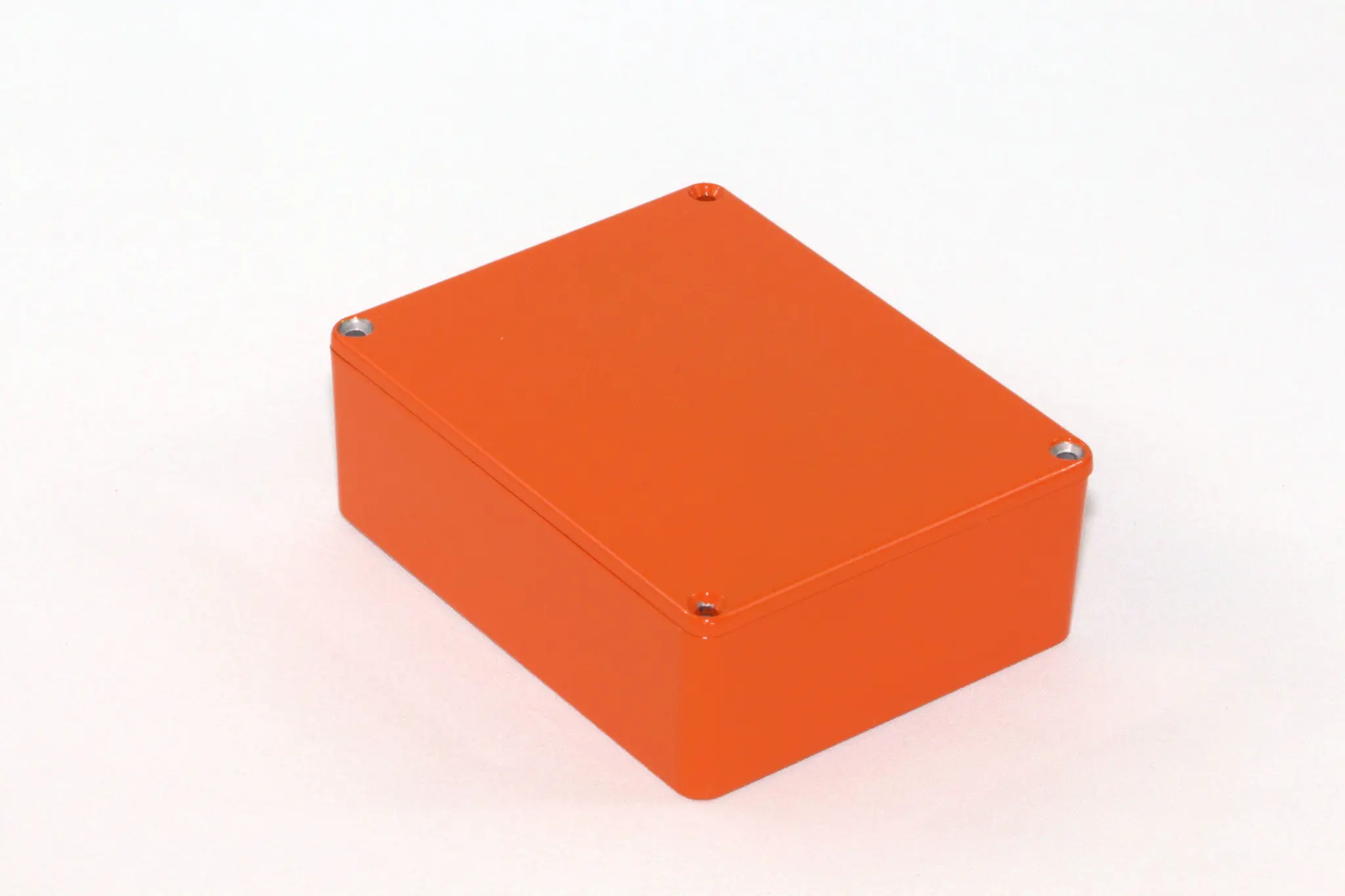 Produktfoto 1 von Hammond 1590; Gehäuse; Aluminiumdruckguss; Orange IP54 Breite 94 mm Höhe 43 mm Länge 120 mm