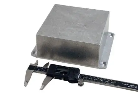 Produktfoto 1 von Hammond 1590; Gehäuse; Aluminiumdruckguss; Natur Geflanscht IP54 Breite 125 mm Höhe 57 mm Länge 125 mm