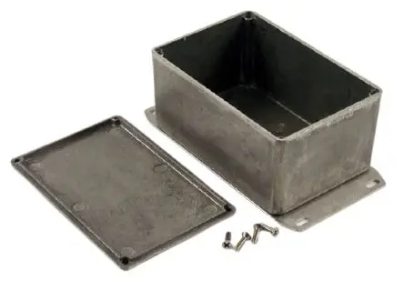 Produktfoto 1 von Hammond 1590; Gehäuse; Aluminiumdruckguss; Natur Geflanscht IP54 Breite 81 mm Höhe 59 mm Länge 120 mm