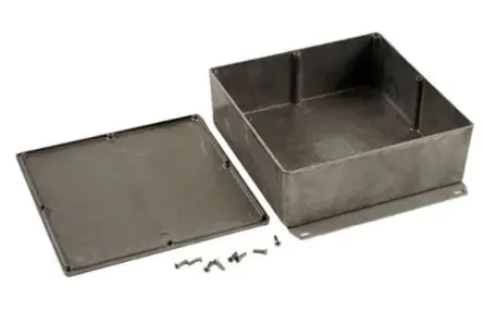 Produktfoto 1 von Hammond 1590; Gehäuse; Aluminiumdruckguss; Natur Geflanscht IP54 Breite 188 mm Höhe 68 mm Länge 188 mm