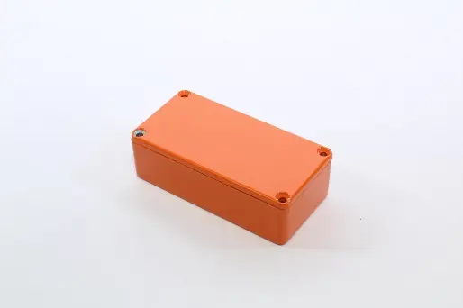 Produktfoto 1 von Hammond 1590; Gehäuse; Aluminiumdruckguss; Orange IP54 Breite 51 mm Höhe 31 mm Länge 101 mm