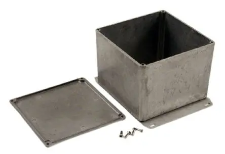 Produktfoto 1 von Hammond 1590; Gehäuse; Aluminiumdruckguss; Natur Geflanscht IP54 Breite 120 mm Höhe 94 mm Länge 120 mm