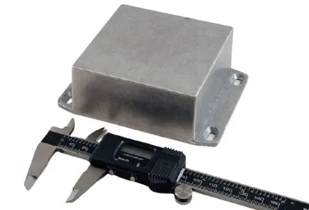 Produktfoto 1 von Hammond 1590; Gehäuse; Aluminiumdruckguss; Natur Geflanscht IP54 Breite 92 mm Höhe 42 mm Länge 92 mm