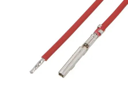 Produktfoto 1 von Molex SQuba 3.6 Buchse SQUBA 3.6 Vorgecrimpter Anschluss Anschlusslitze, Rot, 225 mm