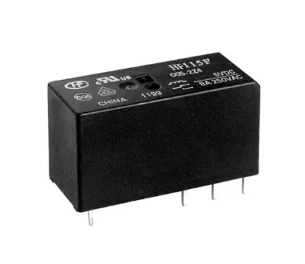 Hongfa Europe GMBH HF115F Relais mit Verriegelung Leiterplattenmontage, 24V dc Spule, 2-poliger Umschalter, max. 2A,