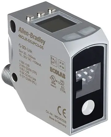 Produktfoto 1 von Allen Bradley 46CLR Farbsensor 32 mm, IP40, IP69, Weiße LED IO-Link, NPN/PNP 100 mA 30V
