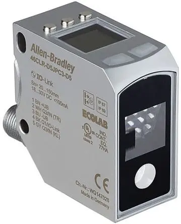 Produktfoto 1 von Allen Bradley 46CLR Farbsensor 150 mm, IP69, IP40, Weiße LED IO-Link, NPN/PNP 100 mA 30V