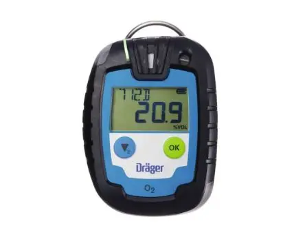 Produktfoto 1 von DRAEGER Gasdetektor für Sauerstoff Monochrome = 10 s. = ±1 % des gemessenen Werts %, Biogas, Entgasung, Gefahrgut,