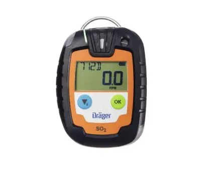 Produktfoto 1 von DRAEGER Pac 6000 S02 Gasdetektor für Schwefeldioxid, Monochrom 15s ±2 % of Measured Value, Schädlingsbekämpfung,