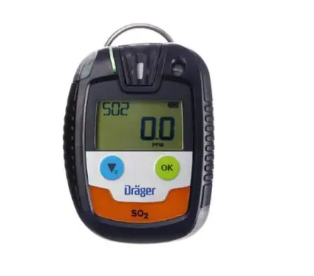 Produktfoto 1 von DRAEGER Pac 6000 S02 Gasdetektor für Schwefeldioxid, Monochrom 15s ±-2 to 2 %, Schädlingsbekämpfung, Bergbau, Öl,