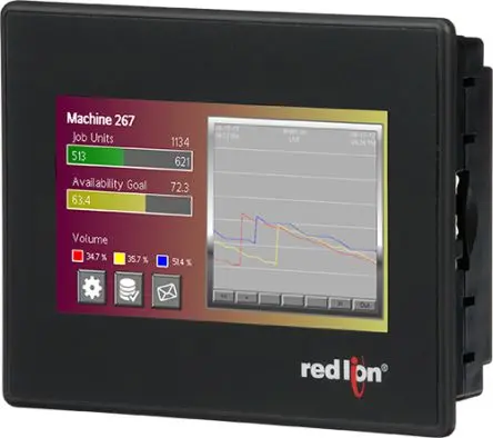 Produktfoto 1 von Red Lion, CR3000, HMI-Touchscreen, TFT, 480 x 272 pixel, 109.22 mm