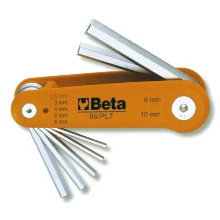 BETA Sechskantschlüsselsatz 7 L Metrisch Lang