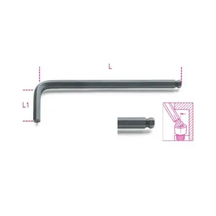 Produktfoto 1 von BETA Sechskantschlüssel L Metrisch Lang 2 mm