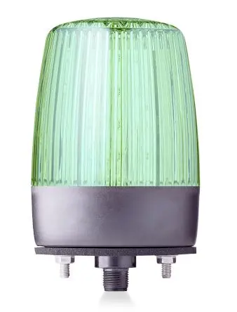 Produktfoto 1 von AUER Signal PDMC5 LED Stroboskop, Dauer, Filament/Warnsummer, Umdrehung LED-Signalleuchte 24V ac/dc Grün Rohr,