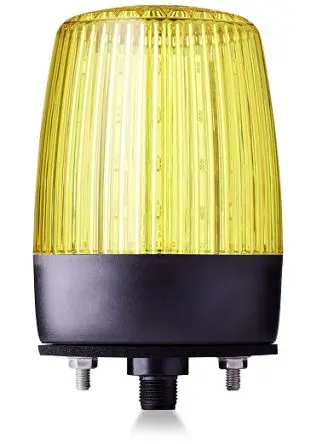 Produktfoto 1 von AUER Signal PDMC5 LED Stroboskop, Dauer, Umdrehung, Filament/Warnsummer LED-Signalleuchte 24V ac/dc Gelb Vertikale