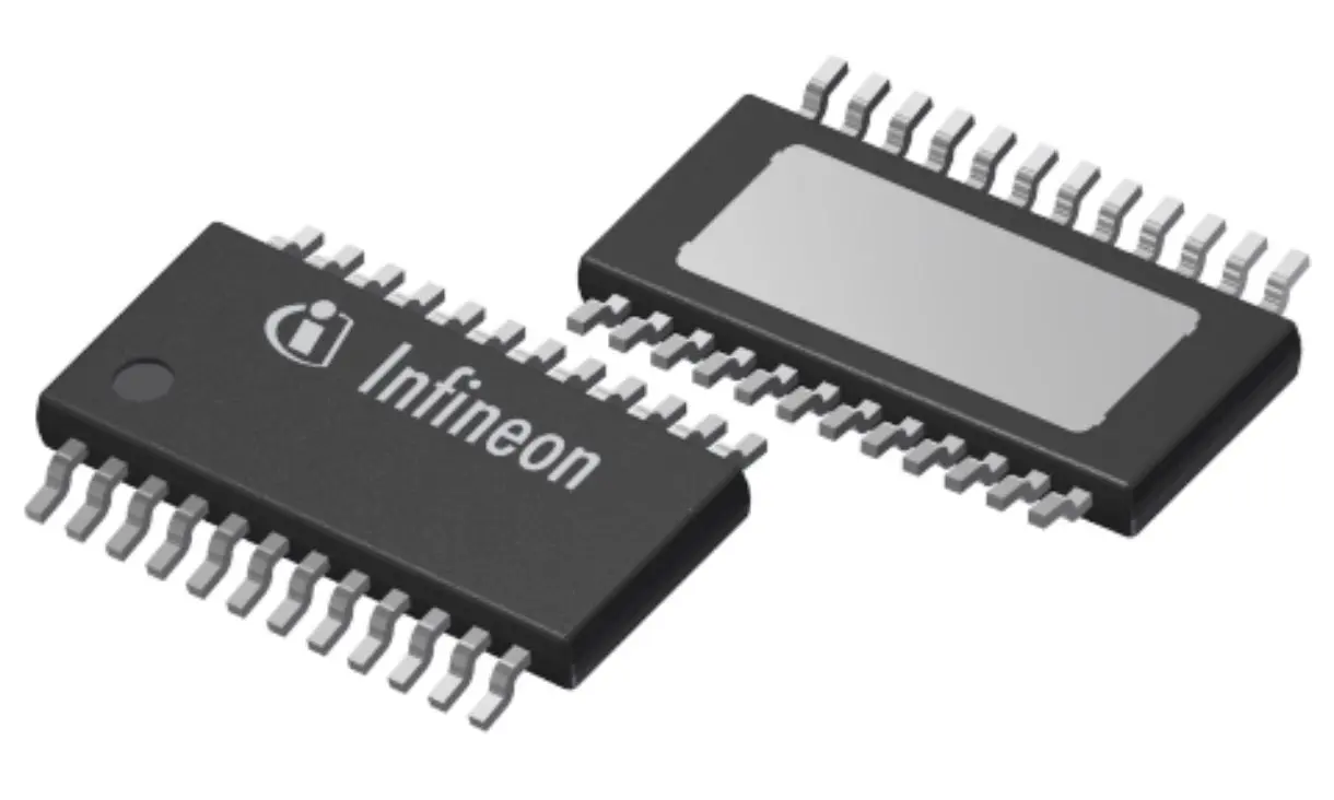Produktfoto 1 von Infineon BTT6200-4ESA 3 Leistungsschalter-IC High-Side 400 mΩ 24-Pin 3 Ausg. PG-TSDSO-24