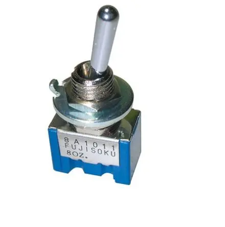 Nidec Components Leiterplattenmontage Kippschalter 2-poliger Wechsler, Ein-Aus-Ein, 6A, PC-Klemme