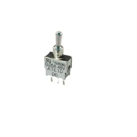 Nidec Components Leiterplattenmontage Kippschalter 2-poliger Wechsler, Ein-Ein, 50mA, PC-Klemme