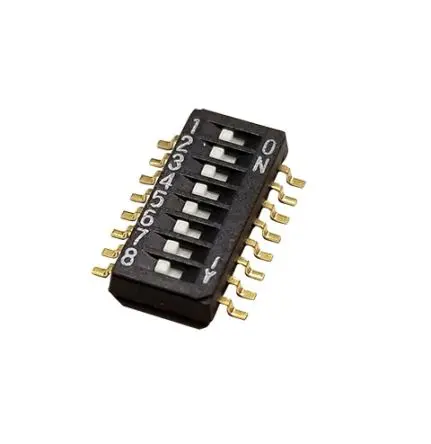 Produktfoto 1 von Nidec Components Schiebeschalter, 8 PST Oberfläche 100mA