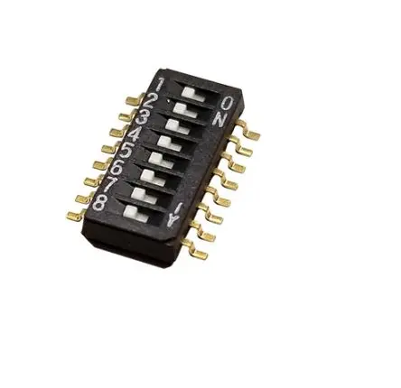 Produktfoto 1 von Nidec Components Schiebeschalter, 8 PST Oberfläche 100mA