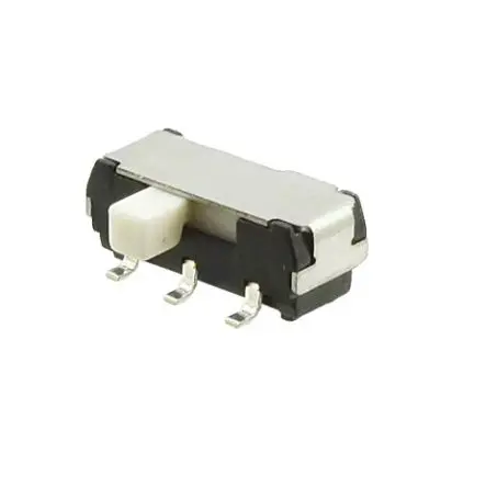Produktfoto 1 von Nidec Components Schiebeschalter 2-polig, 2-poliger Umschalter Oberfläche 500mA, SMD Gull-Wing