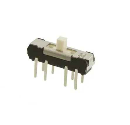 Produktfoto 1 von Nidec Components Schiebeschalter 2-polig, 2-poliger Umschalter Oberfläche 500mA, Lot