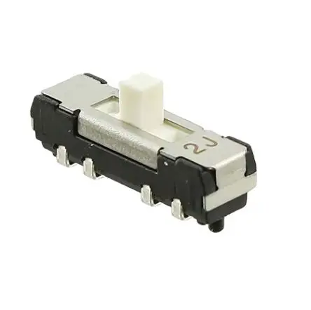 Produktfoto 1 von Nidec Components Schiebeschalter 2-polig, DP3T Oberfläche 500mA, Gebogener Haken