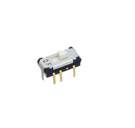 Produktfoto 1 von Nidec Components Schiebeschalter 2-polig, DP3T Oberfläche 100mA Polyamid, Lot
