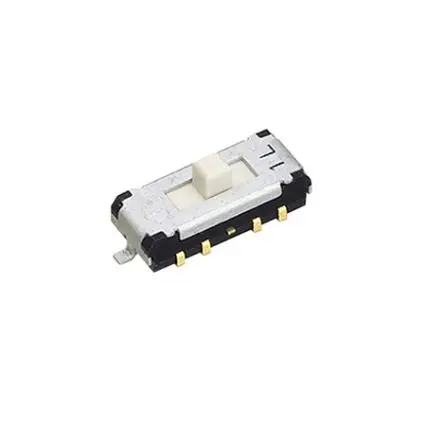 Produktfoto 1 von Nidec Components Schiebeschalter 2-polig, DP3T Oberfläche 100mA Polyamid, Lot