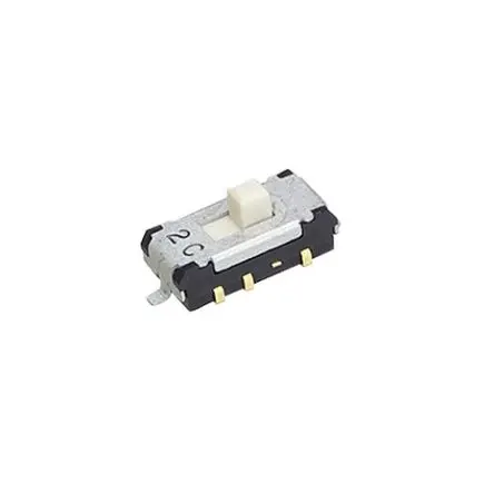 Produktfoto 1 von Nidec Components Schiebeschalter 2-polig, DP3T Oberfläche 100mA Polyamid, Lot