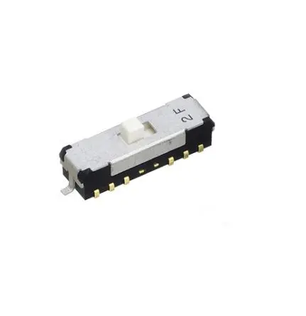 Produktfoto 1 von Nidec Components Schiebeschalter 2-polig, 4P2T Oberfläche 100mA Polyamid, Lot