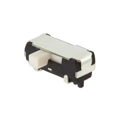 Produktfoto 1 von Nidec Components Schiebeschalter 1-polig, 1-poliger Umschalter Oberfläche 500mA, Gebogener Haken