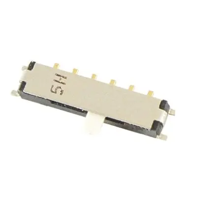 Produktfoto 1 von Nidec Components Schiebeschalter 1-polig, SP4T Oberfläche 300mA Polyamid, Lot