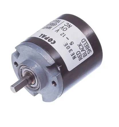 Produktfoto 1 von Nidec Components Optischer Encoder, 300 Impulse/Umdrehung Imulse/U 24V dc, mit 4 mm Flachschaft, Draht