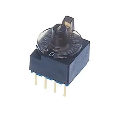 Produktfoto 1 von Nidec Components 16-Stufen S-1000A Drehschalter 1-poliger Umschalter / 100mA Stift, 7 mm x 8mm x 16 mm