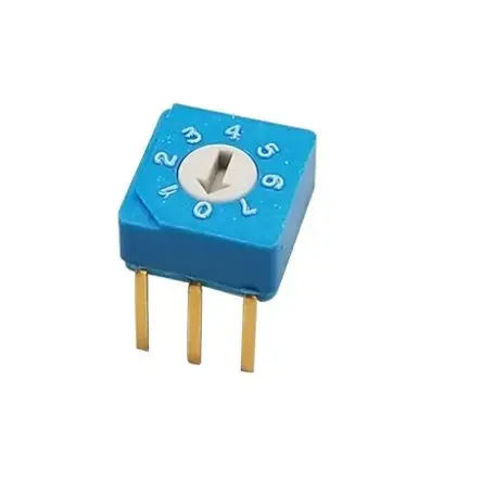 Produktfoto 1 von Nidec Components 8-Stufen S8 Drehschalter 1-poliger Umschalter / 100mA Stift, 7 mm x 8mm x 16 mm