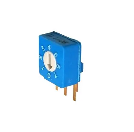 Produktfoto 1 von Nidec Components 8-Stufen S8 Drehschalter 1-poliger Umschalter / 100mA Stift, 7 mm x 8mm x 16 mm