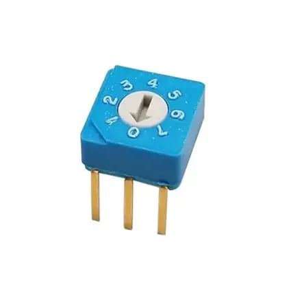 Produktfoto 1 von Nidec Components 8-Stufen S8 Drehschalter 1-poliger Umschalter / 100mA Stift, 7 mm x 8mm x 16 mm