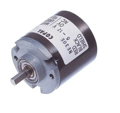 Produktfoto 1 von Nidec Components Optischer Encoder, 360 ppr Imulse/U 12 V dc, mit 4 mm Flachschaft, Draht