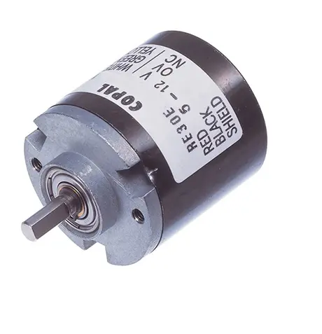 Produktfoto 1 von Nidec Components Optischer Encoder, 500 ppr Imulse/U 5 to 12 V dc, mit 4 mm Flachschaft, Draht