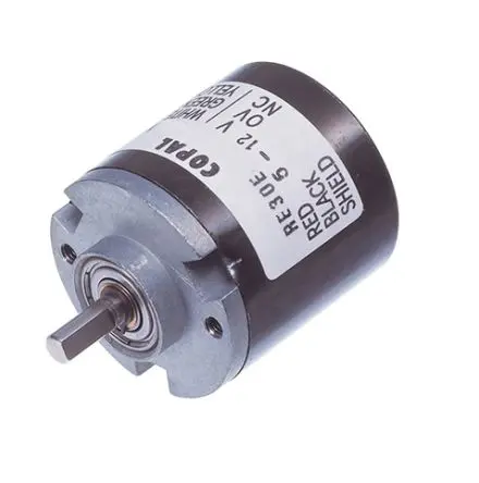 Produktfoto 1 von Nidec Components Optischer Encoder, 800 Impulse/Umdrehung Imulse/U 24V dc, mit 4 mm Flachschaft, Draht