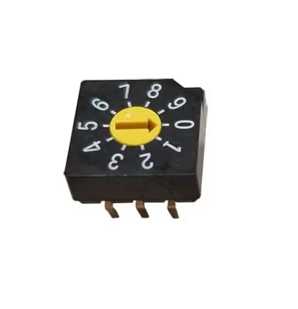 Produktfoto 1 von Nidec Components 10-Stufen SD-2000 Drehschalter 1-poliger Umschalter / 100mA Einrastbar, 7 mm x 8mm x 16 mm