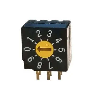 Produktfoto 1 von Nidec Components 10-Stufen SD-2000 Drehschalter 1-poliger Umschalter / 100mA Stift, 7 mm x 8mm x 16 mm