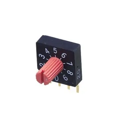 Produktfoto 1 von Nidec Components 16-Stufen SC-1000 Drehschalter 1-poliger Umschalter / 100mA Stift, 7 mm x 8mm x 16 mm