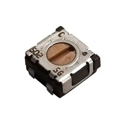 Produktfoto 1 von Nidec Components ST4 1-Gang Oberfläche Trimm-Potentiometer, Einstellung von oben, 2 mΩ, 20 %, 0.25 W, J-Haken, L. 5.2 mm
